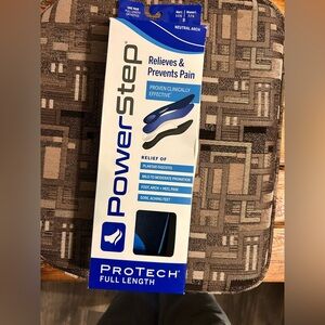 Powerstep ProTech Full Length Orthotic Insoles — Black/Blue